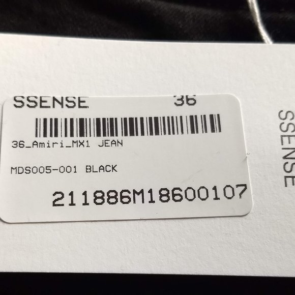 Amiri Jeans black size 36 - Picture 3 of 3